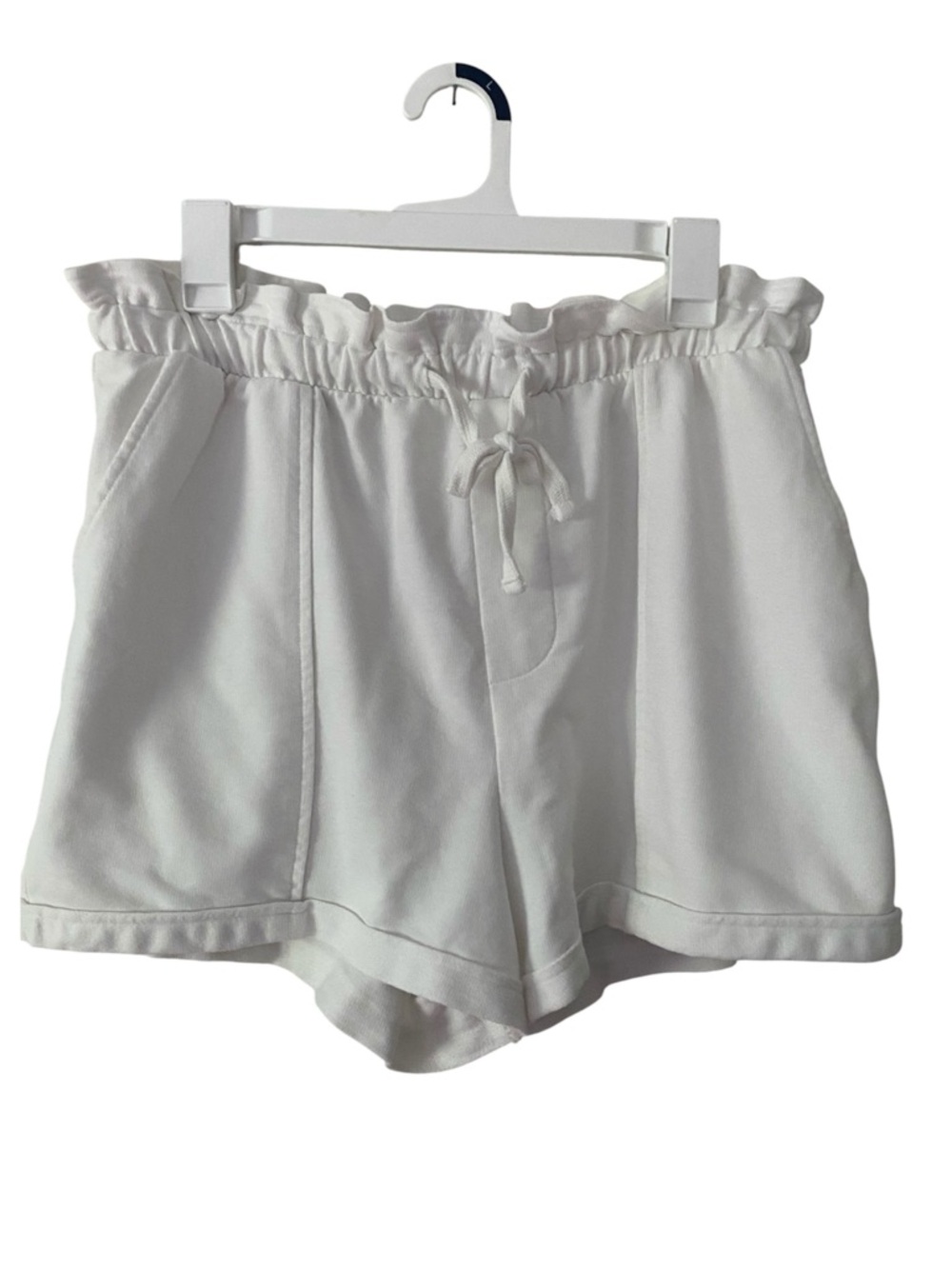 Arizona White Paperbag Waist Shorts | XL | Elastic Waist